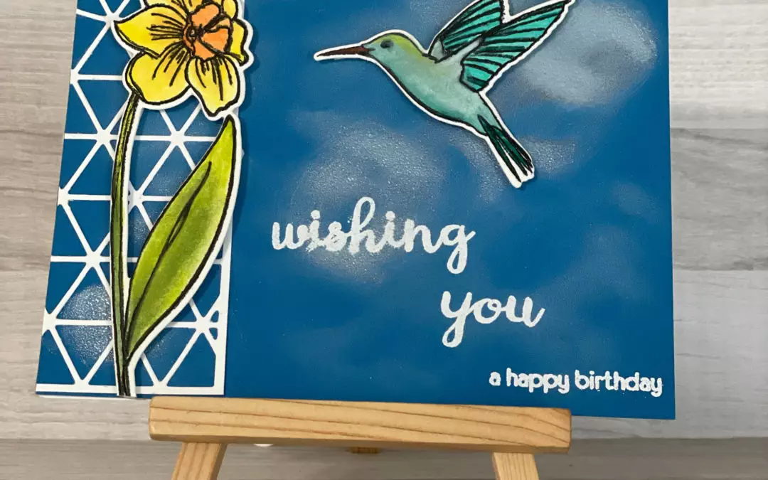 Wednesday Watercolor- A Happy Birthday Hummingbird